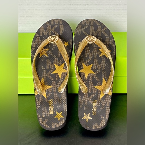 MICHAEL KORS Eva  Flips- Flops Thong Sandals. Size 9 M - Picture 1 of 4